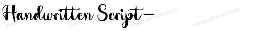 Handwritten Script字体转换